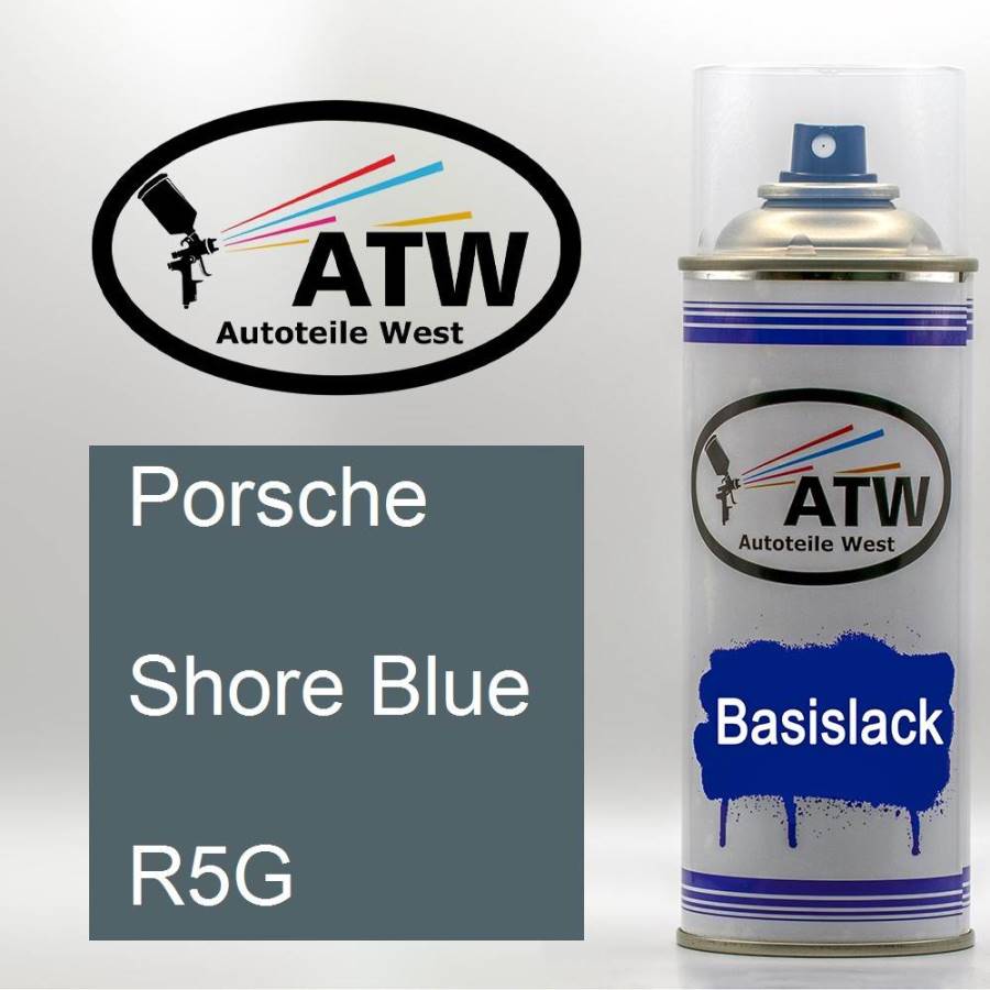 Porsche, Shore Blue, R5G: 400ml Sprühdose, von ATW Autoteile West.